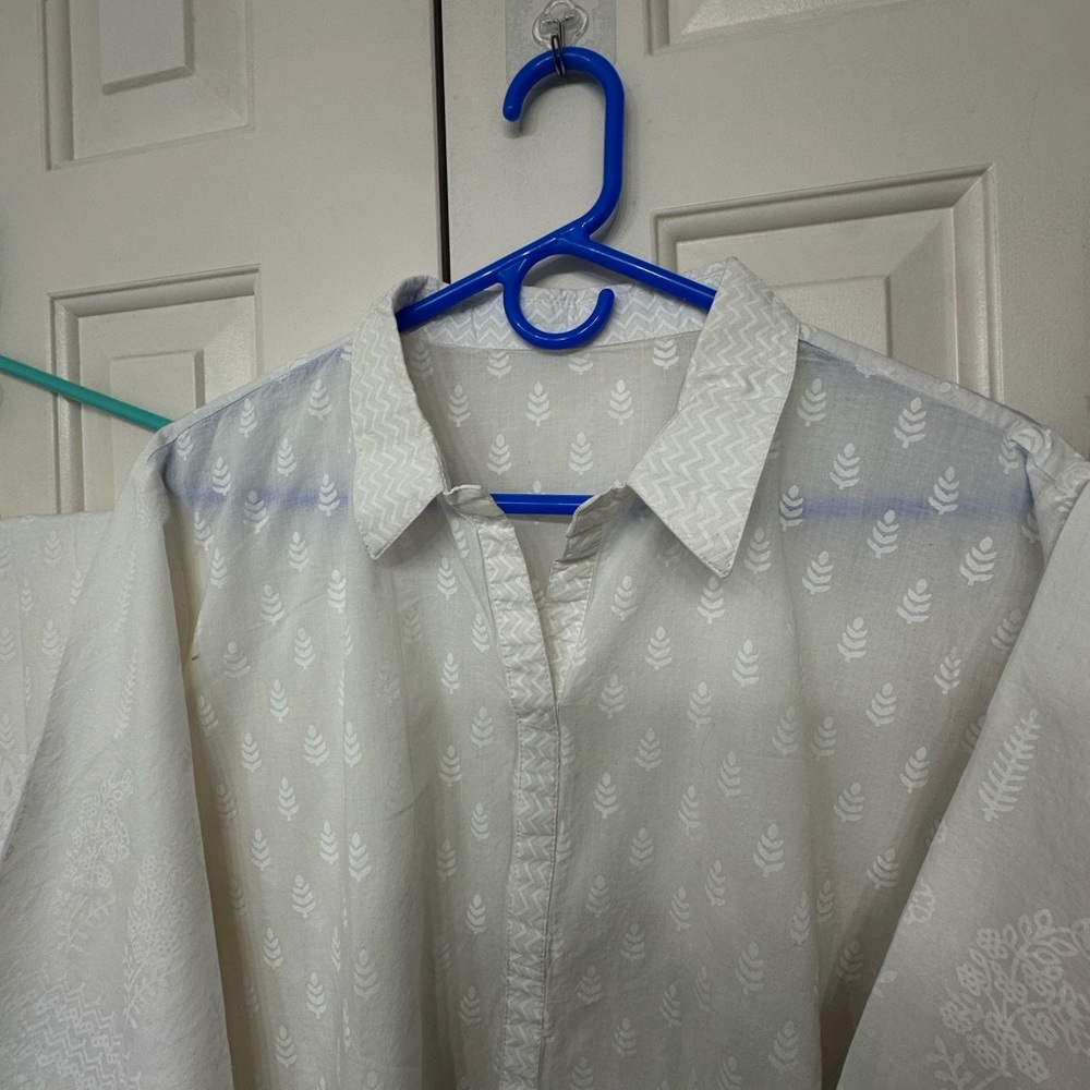Sale‼️White Salwaar Kameez with elegant Kalamkari Dupatta in size 26” - Picture 5 of 10